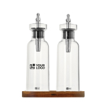 AdHoc 4-in-1 Oil and Vinegar Dispenser Set 300 ml transparent colour printing view