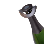 Ultra-thin leak-proof reusable champagne stopper AdHoc Gusto black colour fourth view