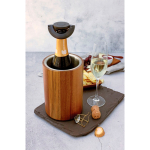 Ultra-thin leak-proof reusable champagne stopper AdHoc Gusto black colour ambient view 2