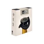 Ultra-thin leak-proof reusable champagne stopper AdHoc Gusto black colour view with box