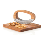 Kitchen set with rocking knife and chopping board AdHoc RoccaVerde brown colour second view