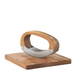 Kitchen set with rocking knife and chopping board AdHoc RoccaVerde brown colour printing view