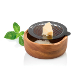 Fine grater with acacia container AdHoc CutnServe Table brown colour third view