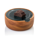 Fine grater with acacia container AdHoc CutnServe Table brown colour fourth view