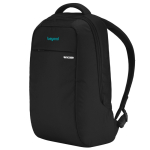 Minimalist laptop backpack for PC 16'' Incase Icon Lite black colour view with logo