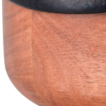 Cast iron mortar with handle and non-slip feet Crush AdHoc brown colour eighth view