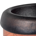 Cast iron mortar with handle and non-slip feet Crush AdHoc brown colour ninth view