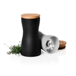 Salt and pepper mill set with aroma-protecting lid AdHoc black colour fourth view