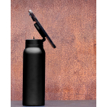 Insulated bottle with MagSafe® magnetic phone ring 710 ml Ringo Pro black colour ambient view 3