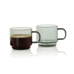 Hand-blown borosilicate glass espresso cups 70 ml AdHoc Impact transparent colour second view