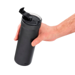 Double-wall leakproof thermal mug 500ml AdHoc Pulse grey colour fourth view