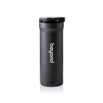 Double-wall leakproof thermal mug 500ml AdHoc Pulse grey colour view with logo