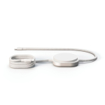 USB-C to USB-C 2-in-1 aluminium charging cable 15W Zens Pro 2 white colour second view