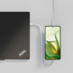 USB-C to USB-C 2-in-1 aluminium charging cable 15W Zens Pro 2 white colour ambient view