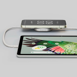 USB-C to USB-C 2-in-1 aluminium charging cable 15W Zens Pro 2 white colour ambient view 2