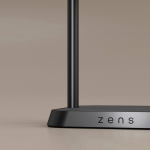 Zens Qi magnetic desktop double wireless charger stand black colour ambient view 2