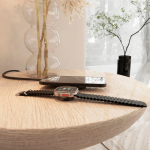 Aluminium wireless charger with dual charging 15W Zens Pro 2 black colour ambient view