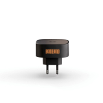 Compact magnetic wireless phone charger 15W Zens black colour view with logo