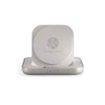 Magnetic bedside Qi2 charger custom made USB-C 20W Zens white colour view with logo