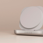 Magnetic bedside Qi2 charger custom made USB-C 20W Zens white colour ambient view 2