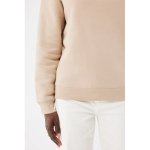 Unisex crew neck sweatshirt with fleece modern fit 340 g/m² Iqoniq Torla camel colour fifth model view
