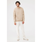 Unisex crew neck sweatshirt with fleece modern fit 340 g/m² Iqoniq Torla camel colour