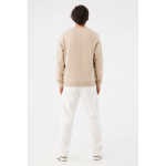 Unisex crew neck sweatshirt with fleece modern fit 340 g/m² Iqoniq Torla camel colour