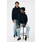 Unisex hoodie with brushed fleece 340 g/m2 Iqoniq Joshua black colour