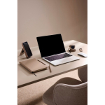 Eco-friendly foldable 2-in-1 wireless charger with USB-C and 15W ivory colour ambient view 2