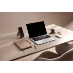 Eco-friendly foldable 2-in-1 wireless charger with USB-C and 15W ivory colour ambient view 4