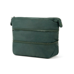 Expandable recycled plastic toiletry bag with durable zip 7L green colour second view