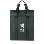 Minimalist backpack with laptop compartment, 16 L capacity and 16” green colour printing view