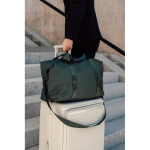 Lightweight eco travel bag with zip and 36.5L capacity green colour ambient view 2