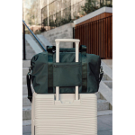Lightweight eco travel bag with zip and 36.5L capacity green colour ambient view 4