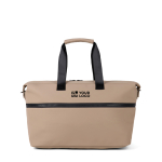 Expandable weekend travel bag in recycled polyester 54 L ivory colour printing view
