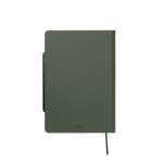 Refillable A5 notebook with phone stand, lined pages green colour fourth view