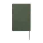 A5 softcover notebook with recycled paper, lined pages green colour second view