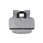 Lightweight recycled plastic backpack with padded interior for 15.6” laptop grey colour fifth view