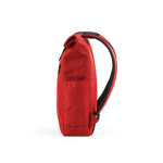 Recycled plastic roll-top backpack for 15.6'' laptop red colour fourth view