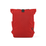 Recycled plastic roll-top backpack for 15.6'' laptop red colour second view