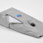 Eco roll-top backpack with reinforced base and front pocket 16 L light grey colour
