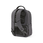 Water-resistant recycled plastic backpack ideal for 17'' laptops dark grey colour second view