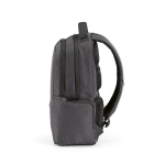 Water-resistant recycled plastic backpack ideal for 17'' laptops dark grey colour fourth view