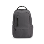 Water-resistant recycled plastic backpack ideal for 17'' laptops dark grey colour front view