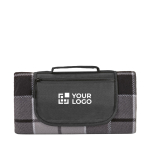Foldable recycled polyester picnic blanket with waterproof backing main view