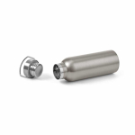 Recycled stainless steel thermal bottle with matte finish 530 ml silver colour third view