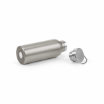 Recycled stainless steel thermal bottle with matte finish 530 ml silver colour fourth view