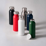 Recycled stainless steel thermal bottle with matte finish 530 ml