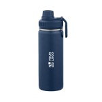 Recycled stainless steel thermal bottle with double lid 500 ml main view