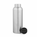 Recycled stainless steel thermal bottle with carry handle 2 L silver colour second view